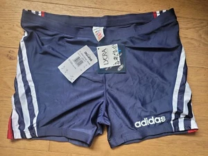 Vintage Adidas Running Shorts Sprinter Shiny Glanz 80's Tight Fitting 40 (A21) - Picture 1 of 11