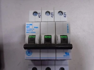 GE V37301 CIRCUIT BREAKER 1AMP 3P 277/480VAC D-CURVE *NEW* - Picture 1 of 2