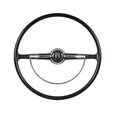 Black Steering Wheel Kit, Stock Design, Fits 1962-1971 Bug/Ghia/Type-3 - Image 1 of 4