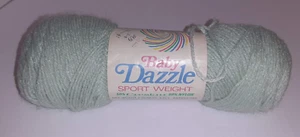 Vtg Caron Dazzle Aire Yarn BABY GREEN 2oz Skein 50% Creslan/50% Nylon - Picture 1 of 3