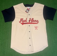 Toledo Mud Hens Vintage 2002 Detroit Tigers AAA Team Badger Sports Jersey Large