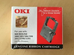 Genuine Oki Ribbon Cartridge - 24 PIN BLACK / MICROLINE 380 385 386 (INC VAT) - Picture 1 of 1