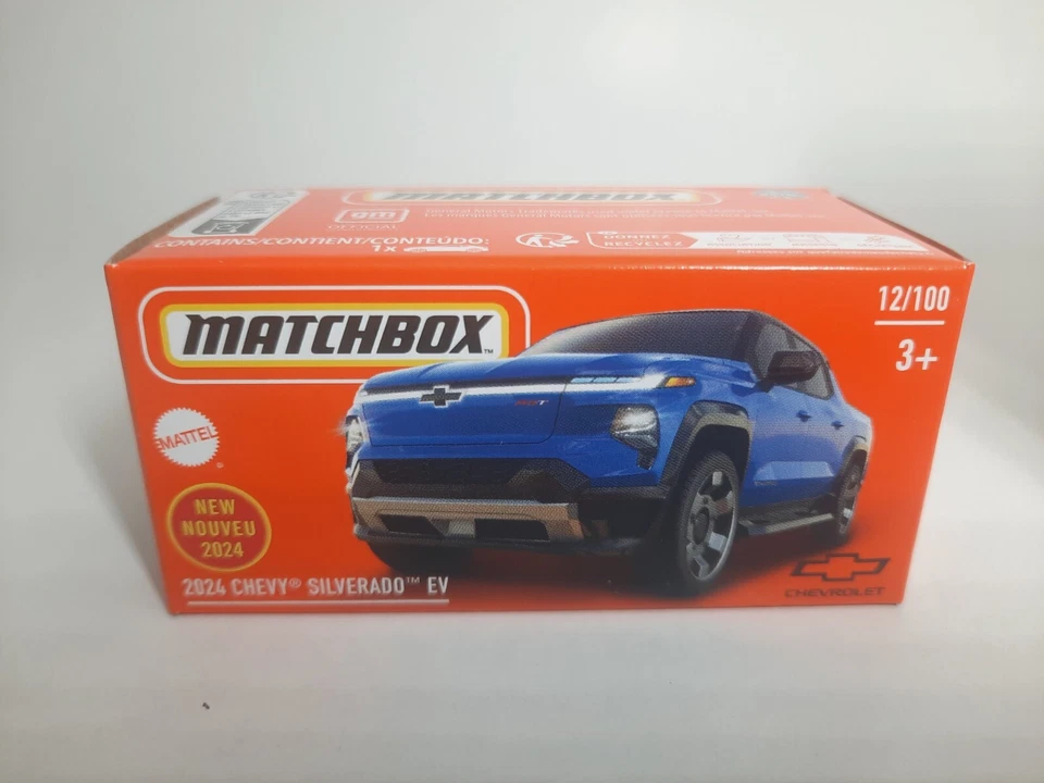 Matchbox 2024 Mattel 2024 Chevy Silverado EV 12/100 Box Modellino 1/64 - Immagine 1 di 1
