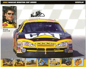 WARD BURTON, JEFF BURTON, JEB BURTON HAND SIGNED AUTOGRAPH NASCAR DRIVERS CARDS