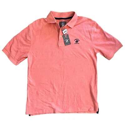 Polo Beverly Hills Polo Club Para Hombres Pequeño Rosa Manga Corta Calce Moderno Suave Foto 1 de 4