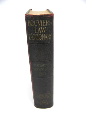 1928 Bouvier's Law Dictionary  William Baldwin ~ Student's Edition - Image 1 of 4