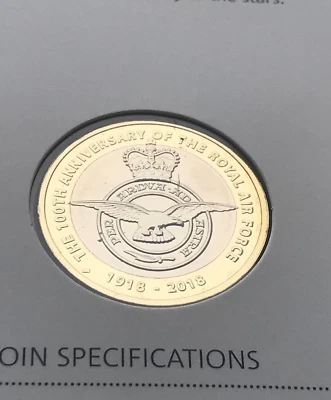 2018 ROYAL AIR FORCE BU 2 TWO POUND COIN FROM ROYAL MINT COIN SET BUNC - Image 1 of 4