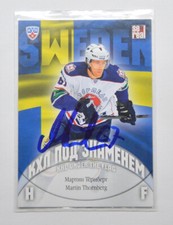 2013-14 Sereal KHL Under the Flag #WCH-090 Martin Thornberg Autograph