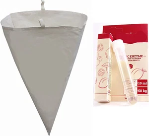 Filterbeutel 7 Liter + 10ml PEKTINASE Antigelierungsmittel Maisfilterbeutel - Bild 1 von 5