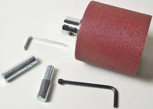 Tischschleifer Trommelschleifer 75 x 75 mm Bohrer / Lederwerkzeuge Schleifaufsatz - Bild 1 von 5