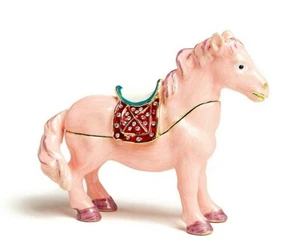 Joyero Pink Horse hecho a mano por Keren Kopal y cristales - Imagen 1 de 9