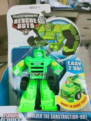 Transformers Rescue Bots Rescan Boulder Construction-Bot Dump Truck Playskool - Image 1 of 2