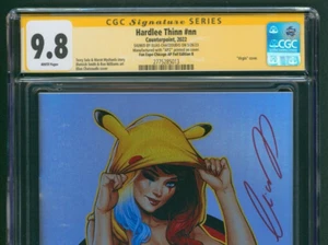 Hardlee Thinn CGC 9.8 SS Elias Chatzoudis Signature Series Pikachu Cosplay Foil - Picture 1 of 1
