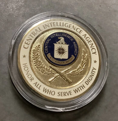 CIA CENTRAL INTELLIGENCE AGENCY SECURITY POLICE SERVICE HONOR GRD CHALLENGE COIN - Image 1 of 4