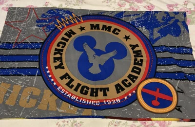 Funda de almohada estándar Disney Captain Mickey Mouse Flight Academy usada en excelente estado Foto 1 de 4