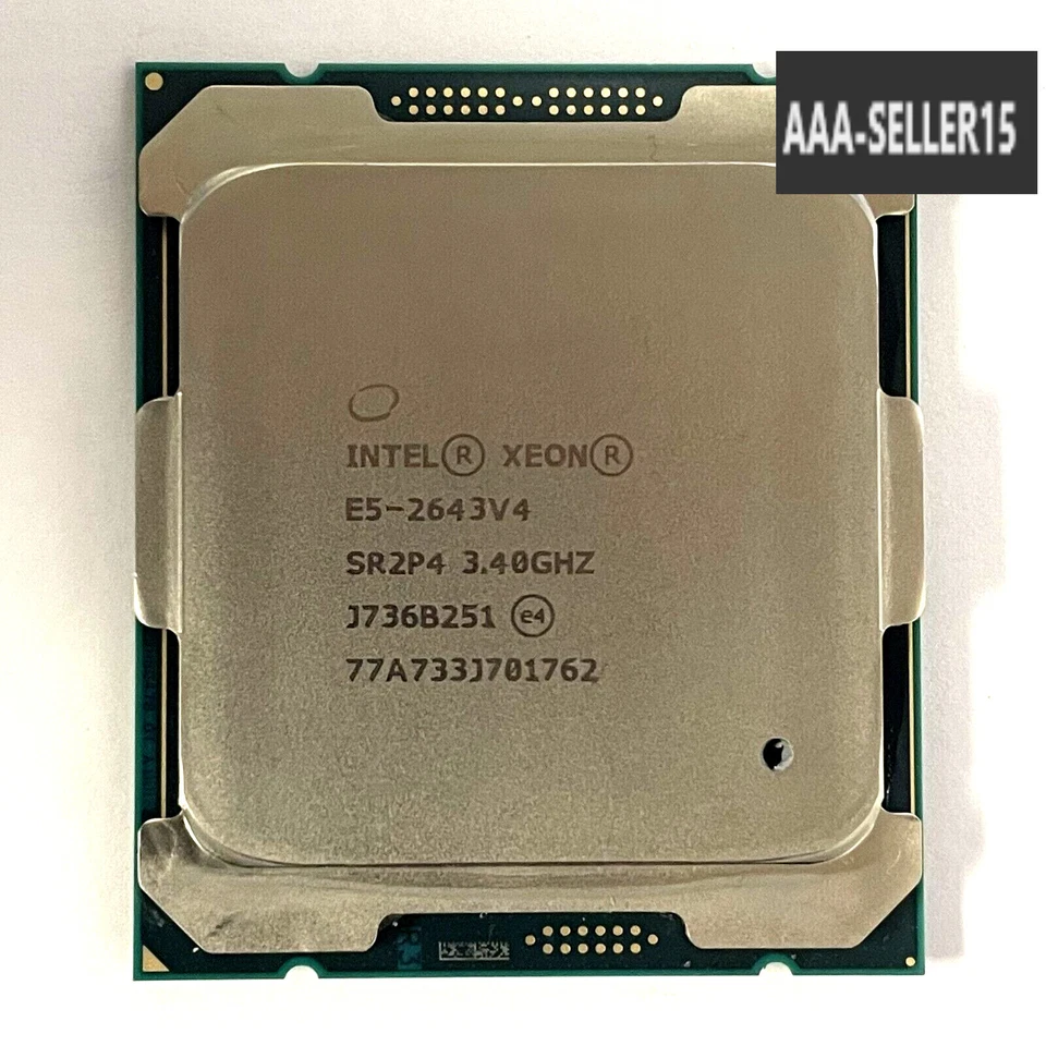 Intel Xeon E5-2643 V4 3.40GHz 6-Core 20MB FCL2011-3 Server Processor SR2P4 135W - Image 1 of 1
