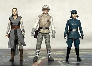 3 Action Figure, Star Wars Hasbro Rey Jedi, Luke Sky Walker & Rosa Tico. - Picture 1 of 7