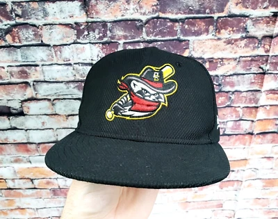 🔥 Gorra de béisbol negra Quad City River Bandits New Era 59Fifty talla 6 7/8 juvenil Foto 1 de 4