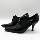 Donald J PLINER MONK-S Heeled Patent Leather Ankle Boot Booties Witchy Core 10