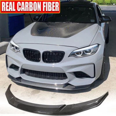 Alerón labial de parachoques delantero de carbono real apto para BMW F87 M2 Competition M2C 2018-20 Foto 1 de 4