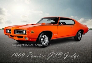 Póster Pontiac GTO Judge 1969 tamaño brillante impresión fotográfica 11"x17" - Imagen 1 de 1