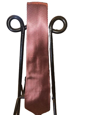 Corbata Wembley vintage años 40 rojo satinado y blanco a cuadros Foto 1 de 4