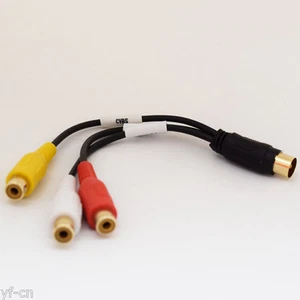 1 pieza 18 cm TV macho enchufe a 3 x RCA (rojo + amarillo + blanco) hembra conector cable adaptador - Imagen 1 de 5