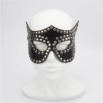 Máscara de Cuero PU Sexy Mujeres Mascaradas Cara Venda para los ojos Máscara de Ojo de Gato Juegos con disfraces Fiesta Foto 1 de 4