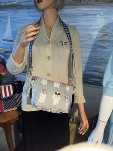 Dogs With Glasses Handbag Cross Body Gray 0057/0054 - Picture 1 of 3