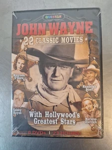 John Wayne 22 Classic Movies Questar Hollywood 6 DVDS Scott Hayes - Picture 1 of 2