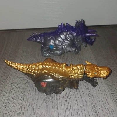 Transformers Age of Extinction DINOBOT SLUG & GRIMLOCK Pull-Back Dino Sparkers - Image 1 of 4