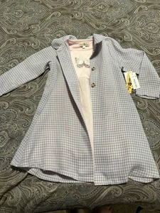 Purple Rose 2 PIECE SET JACKET WITH DRESS PINK Butterfly SIZE 6 NWT - Picture 1 of 6