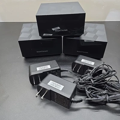 NETGEAR Nighthawk Mesh WiFi 6 System MK62 – Router + 2 Satellites – AX1800 Whole - Image 1 of 4
