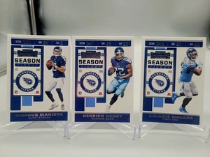 2019 CONTENDERS DERRICK HENRY MARCUS MARIOTA DELANIE TEAM CARD SET TITANS NFL - Picture 1 of 1