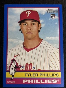 🔥Tyler Phillips 2025 Topps Heritage #17 Dark Blue Border RC Phillies - Picture 1 of 3