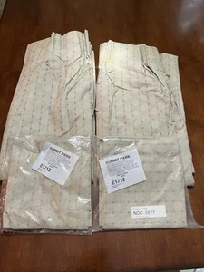 New/ Unused Vintage pair pinch pleat Panels & 2 Valances Sand Color - Picture 1 of 13