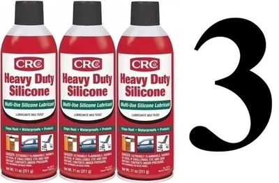 3 latas de spray lubricante de silicona de alta resistencia CRC 05174 líquido transparente incoloro 11 oz Foto 1 de 2