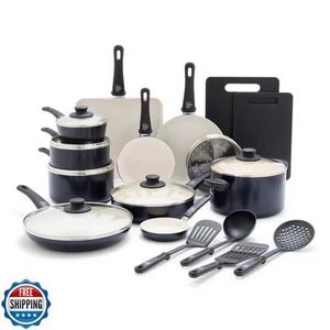 GreenLife Soft Grip Healthy Ceramic Nonstick 23 Piece Kitchen Cookware Pots a - Zdjęcie 1 z 5