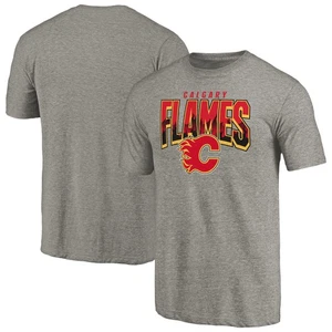 Men's Gray Calgary Flames Hometown Collection Tri-Blend T-Shirt - Picture 1 of 3