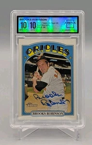 2021 Topps Heritage Real One Auto #ROA-BR Brooks Robinson Arena 10/10 - Picture 1 of 2