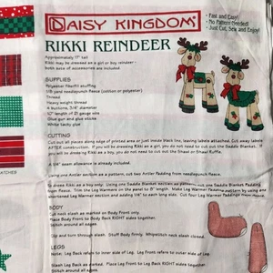 Daisy Kingdom Rikki Reindeer Christmas Holiday Cut Sew Panel Fabric 17" - Picture 1 of 5