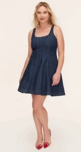 size 8 Kate Spade x Target Women's Denim Seamed Mini Dress - Dark Blue NWOT! - Picture 1 of 4