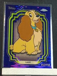 2024 Topps Chrome Disney Lady, Lady and the Tramp, Purple green Pulsar /150 #2 - Picture 1 of 2