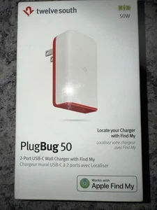 Twelve South TS-2443 PLUGBUG WITH FIND MY 50W US USB-C WALL CHARGER WITH FIND MY - Picture 1 of 2