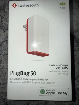 Twelve South TS-2443 PLUGBUG WITH FIND MY 50W US USB-C WALL CHARGER WITH FIND MY - Image 1 of 2