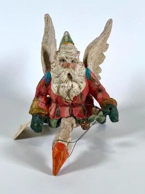 *NUEVO CON ETIQUETAS* De colección Casa de Hatten Denise Calla Santa Elfo Montar Ganso Ornamento 1991 RARO Foto 1 de 4