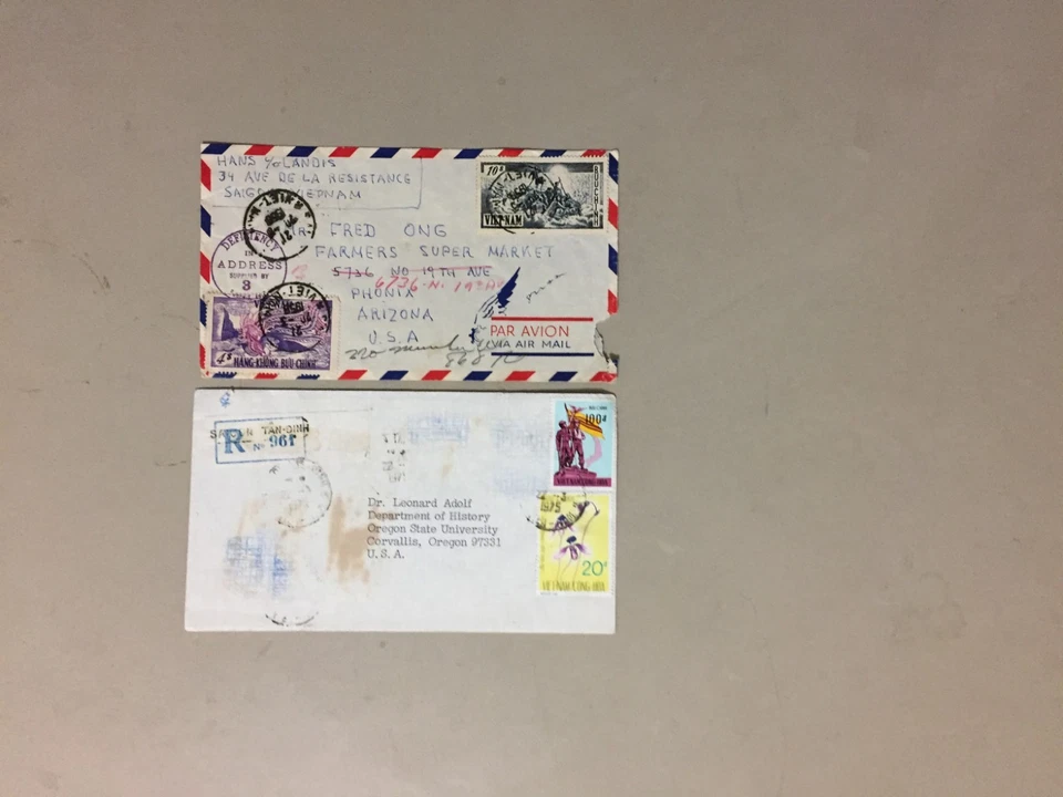 Dos fundas antiguas Vietnam.Una registrada Foto 1 de 1