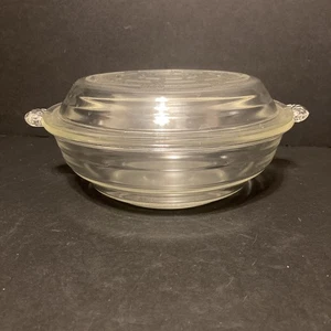 Glasbake Vtg/Antique 1 Qt Casserole Dish With Lid #55 & 56 Country Farmhouse - Picture 1 of 10