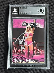 TORRIE WILSON 2003 FLEER WWE AGGRESSION SIGNED AUTOGRAPHED CARD BAS AUTHENTIC