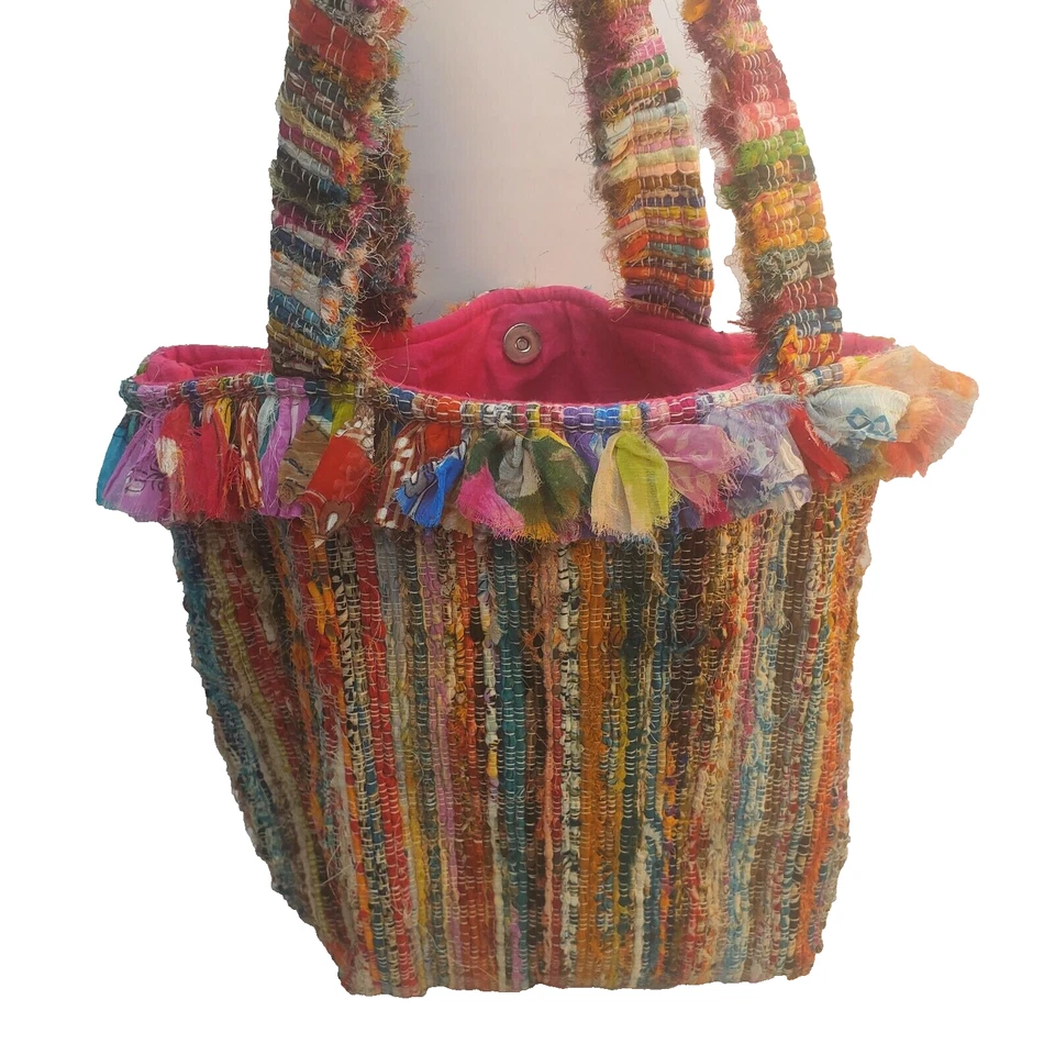 Bolso de Mano Twos Company Multicolor Tejido Abstracto Cartera Foto 1 de 4